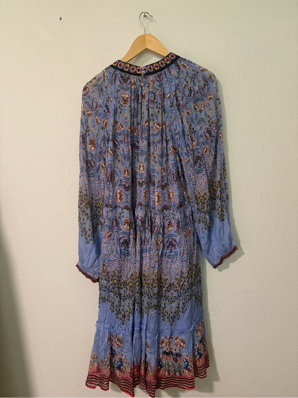 NWT Anthropologie Bhanuni by Jyot Pale Blue Floral Dress Size 3X - Picture 4 of 11
